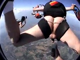Raw parachute jump with youngs boys naked