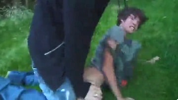 Teen boy is forced in the bush