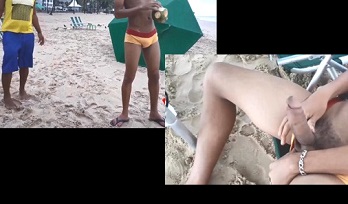 Gay amateur video boy jerking off on the beach