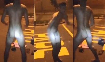 Youtuber on the challenge of naked dancing on the street