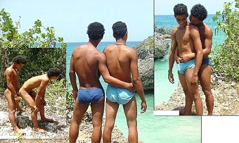 Photos gay porn latino boys have sex on the beach, Jose Miguel and friend