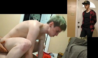 Blond boy has sex with two men for money