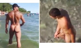 Compilation naked boys at the beach