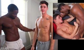 Beautiful twink faces black cock at test