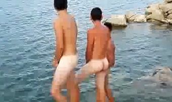 Nude beach – Spanish boys enjoying summer