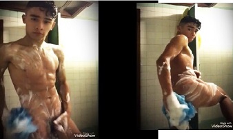 Amateur twink teaching how to shower
