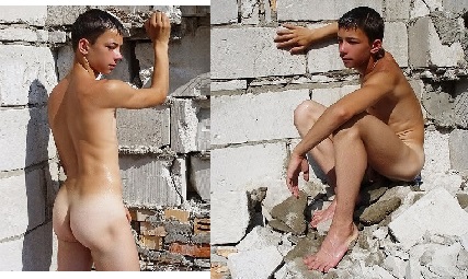 Gay porn pics Nikita naked gay boy in the ruins of a building