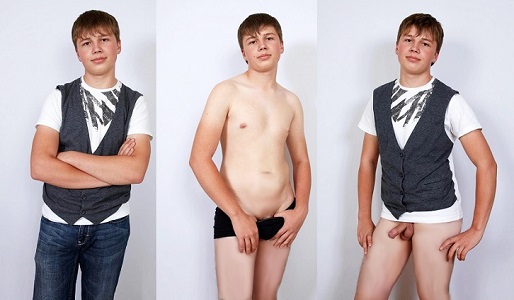 Gay teen boy in first nude photo shoot and handjob