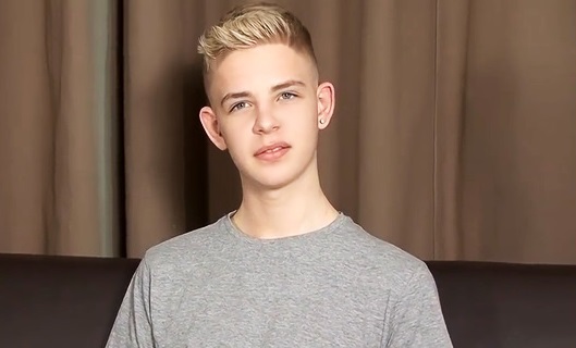 Blond boy accepts money to shoot a hot video
