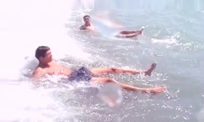 Young surfers naked and masturbating on the beach