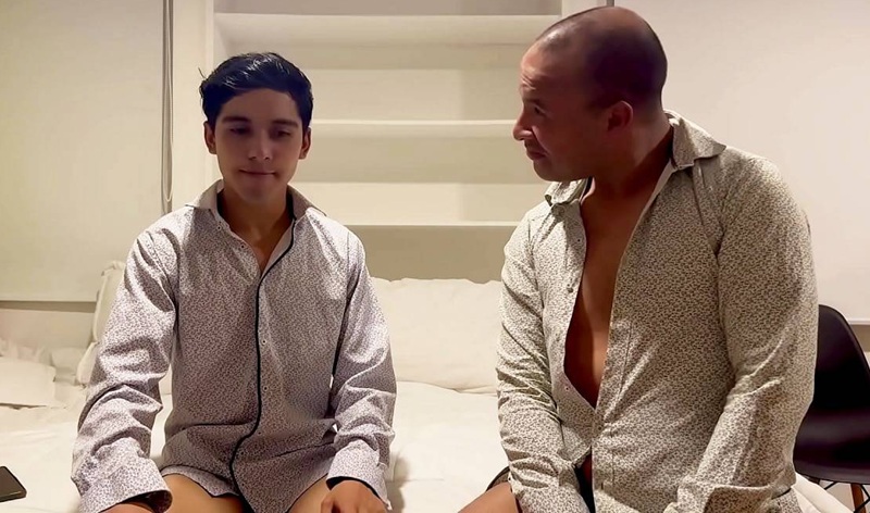 18-year-old student twink convinced to have sex with gay man